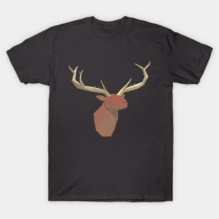 Abstract low poly elk head T-Shirt